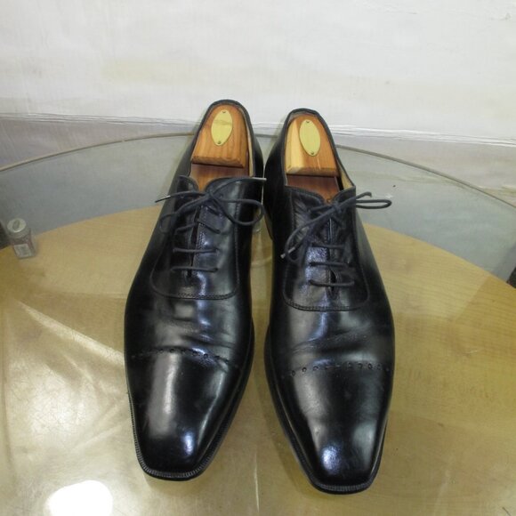 Mercanti Fiorentini  Oxfords Black Leather Made In Italy Men\'s Size 12 main image 6